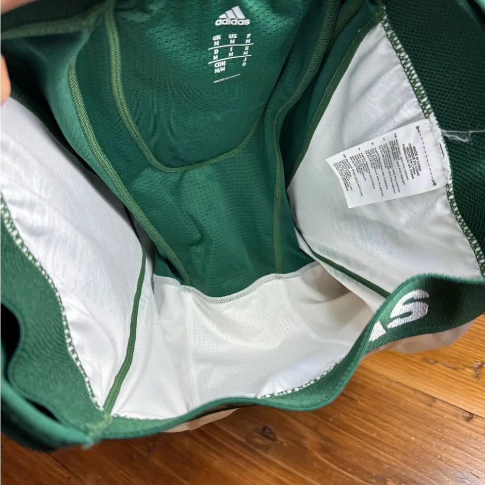 adidas Adult Techfit 5 Pad Integrated Padded Compression Football Girdle Green M